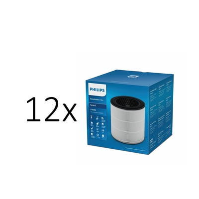 Philips Luftreiniger Filter 12x Packung, NanoProtect Filter, Serie 2, FY0293